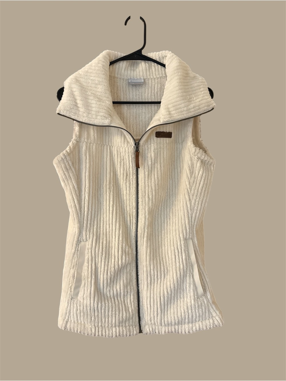 Columbia Women's Cream Zip-Front Fleece Vest